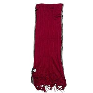 Paul Smith Pink Scarf with Charcoal Stripes